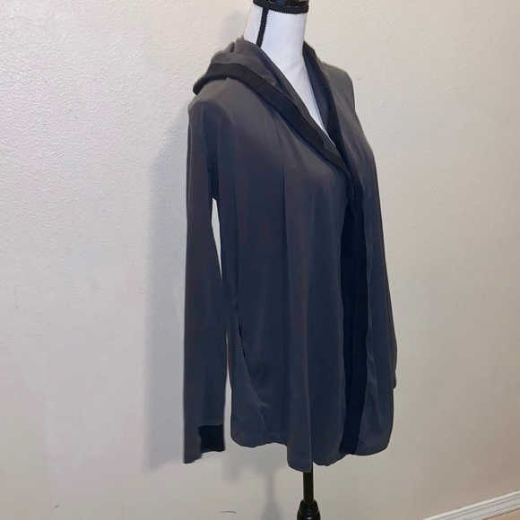 Adidas Climalite hoodie athletic open cardigan sweater black grey - Picture 2 of 8